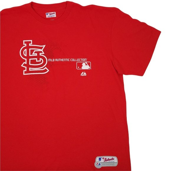 Majestic St Louis Cardinals T Shirt Size 2XL MLB Authentic Collection Red White - Picture 5 of 7